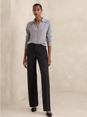 Banana Republic Factory Sculpted Mid-Rise Straight Trouser Pants